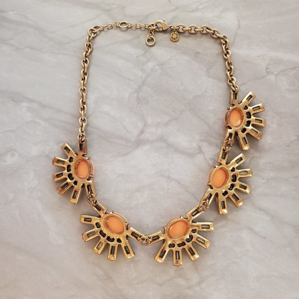 🧡 J.Crew Antique Rhinestones Crystal Pave Cluster Burst Statement Necklace 🧡 - Picture 10 of 16